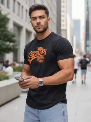 Herren-T-Shirt DSTREET RX5366 SCHWARZ