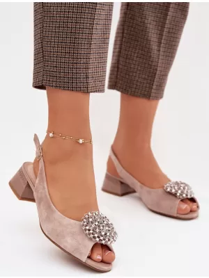 Damensandalen D&A 41955-19 BEIGE