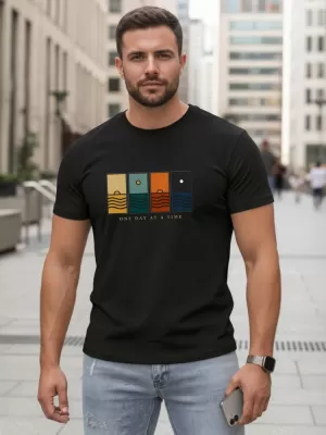 Herren-T-Shirt DSTREET NX5103R-BK SCHWARZ