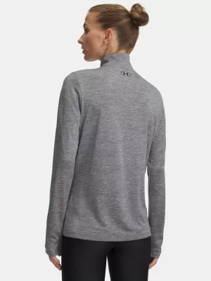 Damen-T-Shirt UNDER ARMOUR TECH 1/2 ZIP- TWIST 1384225-709 GRÜN