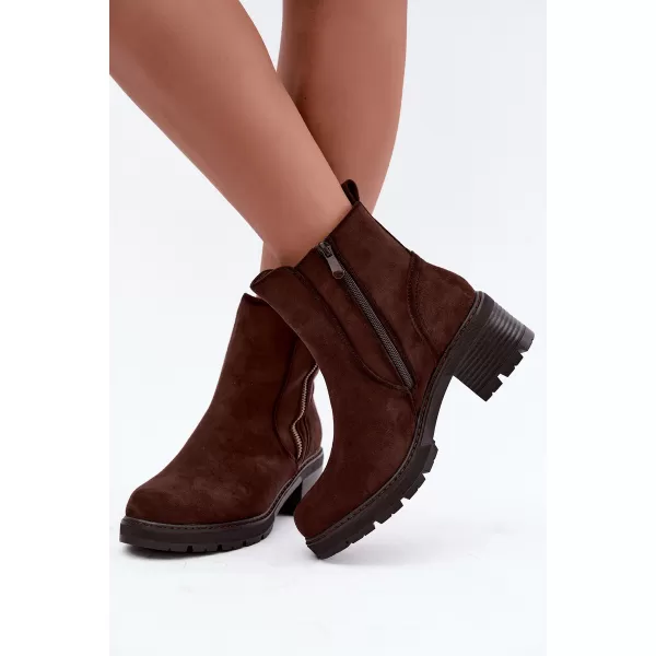  Damen-Ankle-Boots S.BARSKI HY62-8101 SCHOKOLADE 