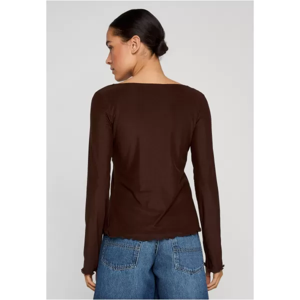  Strickjacke für Damen URBAN CLASSICS TB8187 BRAUN 
