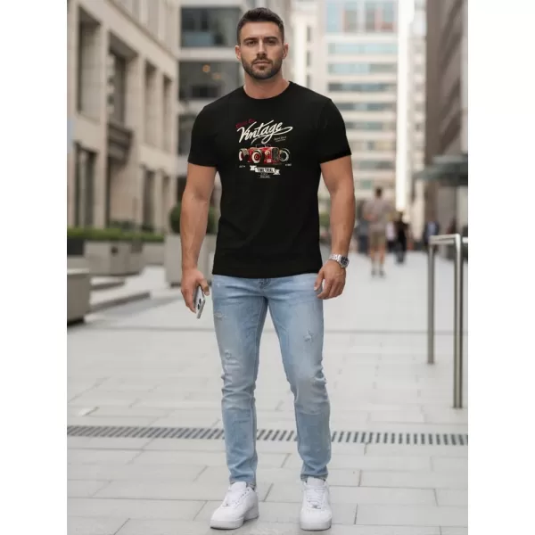  Herren-T-Shirt DSTREET NX5094R-BK SCHWARZ 