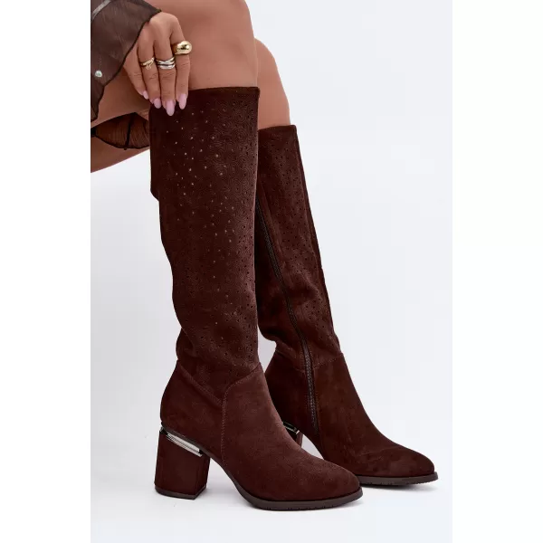  Damenstiefel S.BARSKI HY62-8122 SCHOKOLADE 