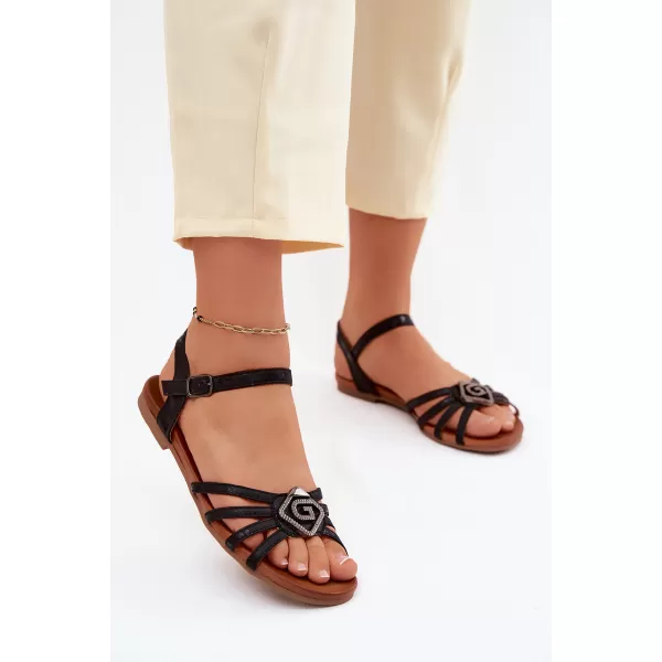  Damensandalen S.BARSKI KV61-6056 SCHWARZ 