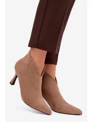 Damen-Stiefeletten BOTO D-219 KHAKI