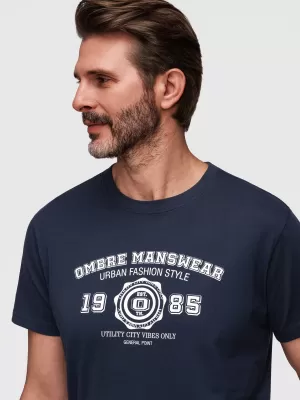 Herren-T-Shirt OMBRE OM-TSPT-0269 MARINEBLAU