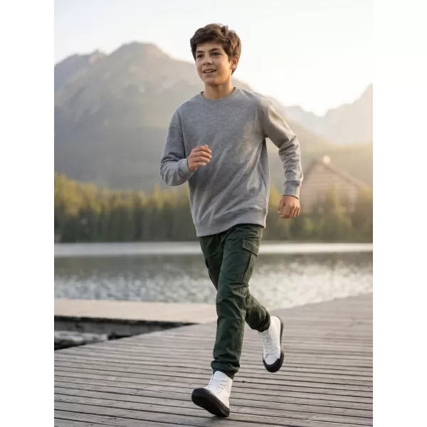  Kinder-Sweatshirt MALFINI CREW 427 DUNKELGRAUE HIGHLIGHTS 