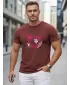Herren-T-Shirt DSTREET NX0136R-BU BURGUND