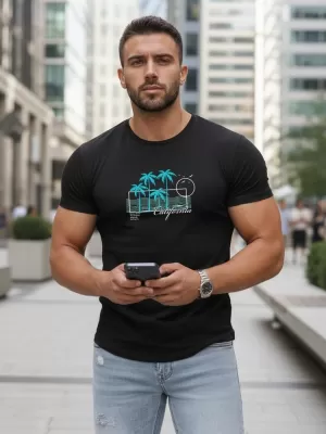 Herren-T-Shirt DSTREET NX5020R SCHWARZ