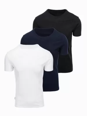 Herren-T-Shirt OMBRE OM-TSBS-0268 SCHWARZ/WEIß/BLAU