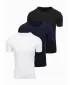 Herren-T-Shirt OMBRE OM-TSBS-0268 SCHWARZ/WEIß/BLAU