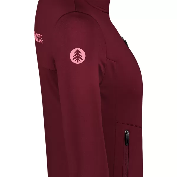  Powerfleece-Sweatshirt für Damen NORDBLANC CRISP NBSFL8338 BURGUND 