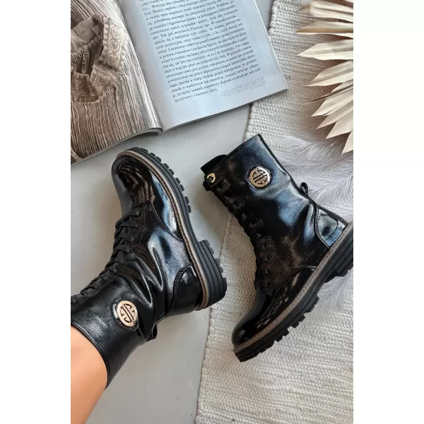  Damenschuhe BOTO ASA259-10 SCHWARZ GLÄNZEND 
