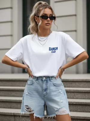 Damen-T-Shirt DSTREET NX9506RY-WH-O WEIß