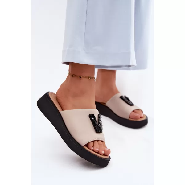  Damenhausschuhe VINCEZA 66950 BEIGE 