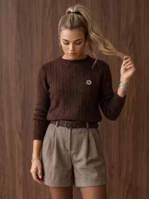 Damenpullover DSTREET MY2674 BRAUN