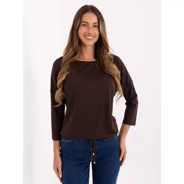  Damenbluse BASIC FEEL GOOD RV-BZ-4691.40P DUNKELBRAUN 