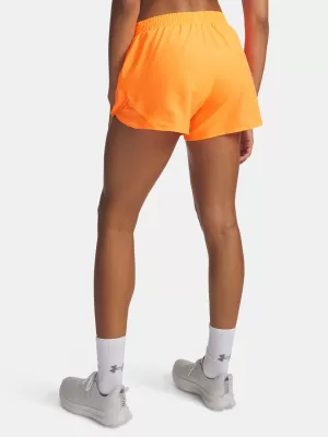 Damen-Shorts UNDER ARMOUR FLY BY 3 SHORTS 1382438-824 ORANGE