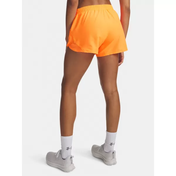  Damen-Shorts UNDER ARMOUR FLY BY 3 SHORTS 1382438-824 ORANGE 