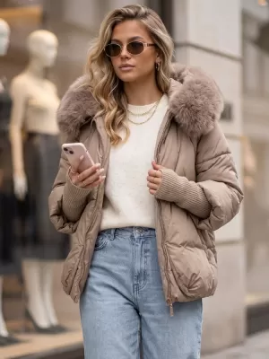 Damenjacke DSTREET TY5994 BEIGE