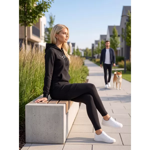  Erweitertes Damen-Sweatshirt ALTISPORT ALW001419 SCHWARZ UND WEIß 