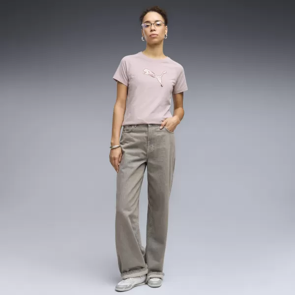  Damen-T-Shirt PUMA ESS SEQUINS TEE 69457649 NEBLIGES ROSA 