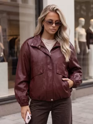 Damenjacke DSTREET TY6069 BURGUND