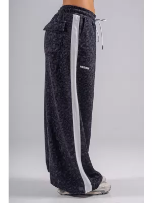 Baggy-Jogginghose mit Leopardenmuster NEBBIA PRIMAL 865 SCHWARZER LEOPARD