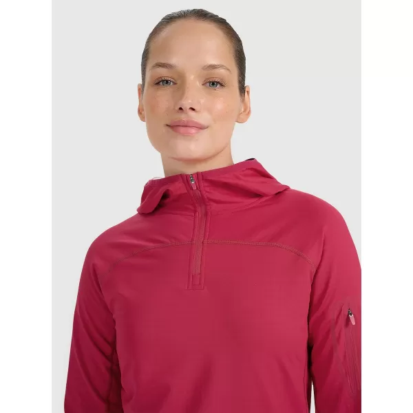  Funktions-Sweatshirt für Damen 4F WAW25TFSWF591 DUNKELROSA 