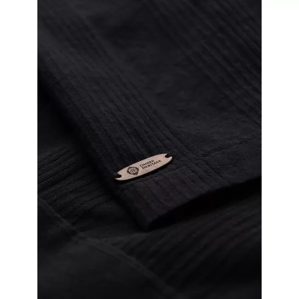  Herrenhemd OMBRE OM-SHSS-0221 SCHWARZ 