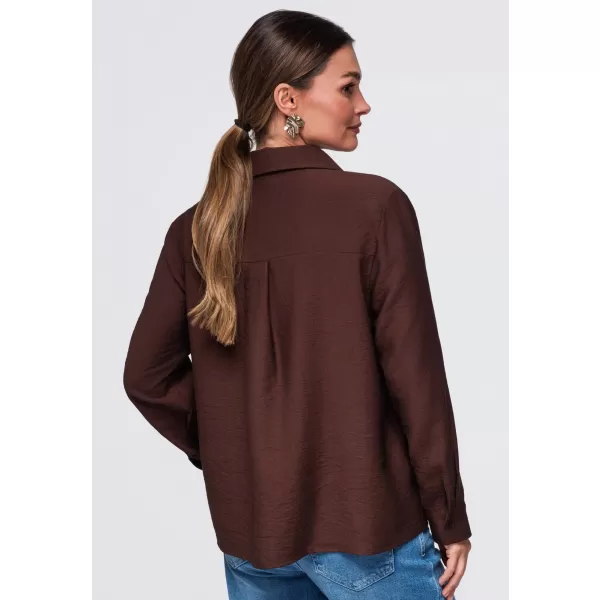  Damenhemd OMBRE OW-SH-E0073 BRAUN 