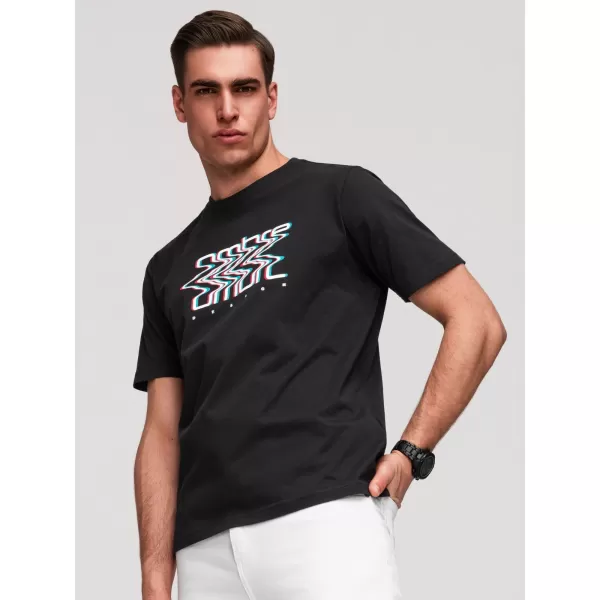  Herren-T-Shirt OMBRE OM-TSPT-0286 SCHWARZ 