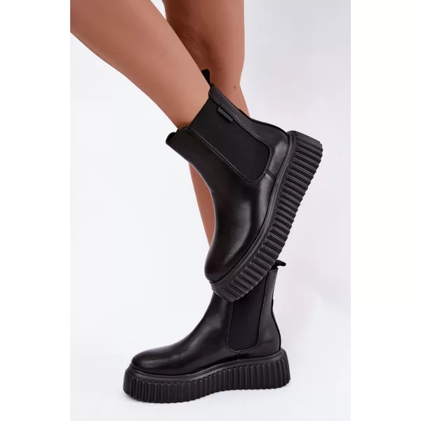  Damen-Stiefeletten BIG STAR SHOES UU274334 SCHWARZ 