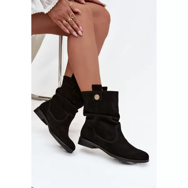  Damen-Stiefeletten ZAZOO 4210 SCHWARZ 