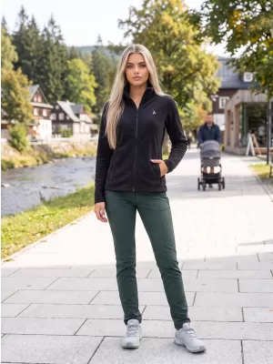 Fleece-Sweatshirt für Damen ALTISPORT ALW002852 SCHWARZ UND SILBER