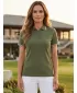 Damen-T-Shirt mit Kragen MALFINI FOCUS 233 KHAKI