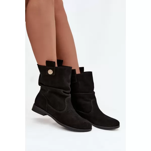  Damen-Stiefeletten ZAZOO 4210 SCHWARZ 