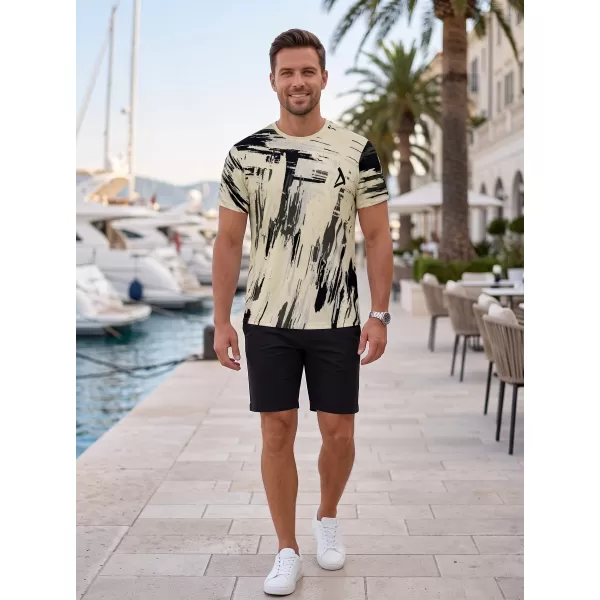  Hochwertiges Funktions-T-Shirt für Herren ALTISPORT VOJ/ALM010TR01 ELFENBEIN/SCHWARZ 