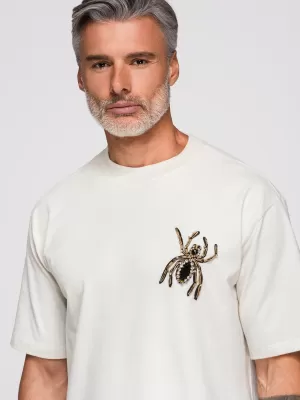 Herren-T-Shirt OMBRE OM-TSCT-0277 CREMEFARBEN