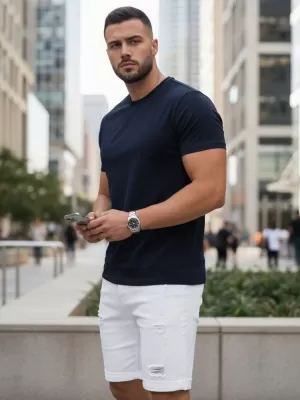 Herren-T-Shirt DSTREET RX5673 DUNKELBLAU