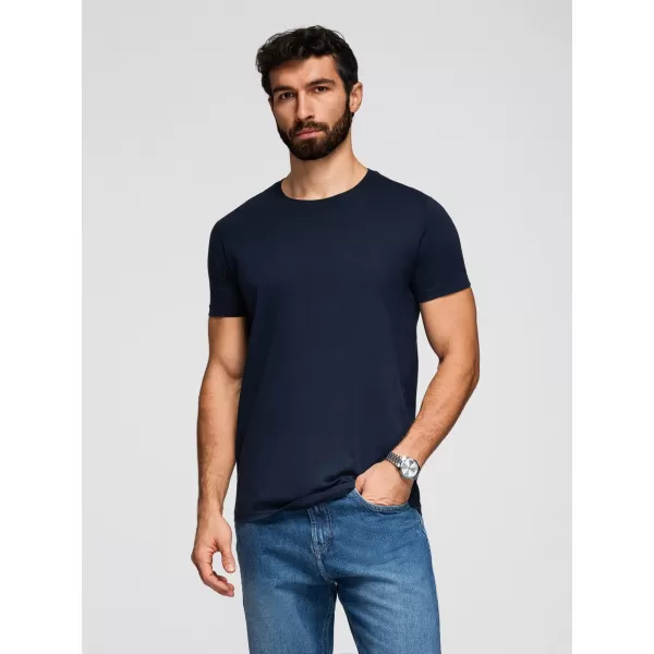  Herren-T-Shirt OMBRE OM-TSBS-0268 SCHWARZ/WEIß/BLAU 