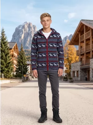 Warmer Kinderpullover ALPINE PRO NORESO MONDSCHEIN-OZEAN-VARIANTE PB