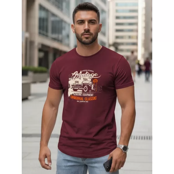  Herren-T-Shirt DSTREET NX5082R ROTWEIN 
