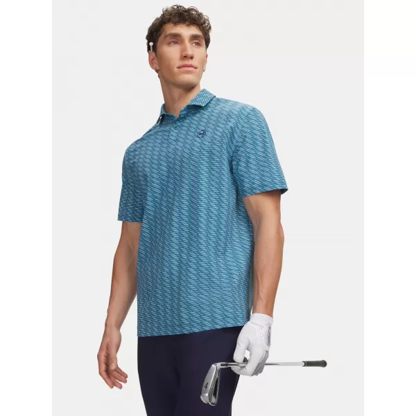  Herren-Polo UNDER ARMOUR UA DRIVE CHILL PRINTED POLO 6009724-466 BLAU 