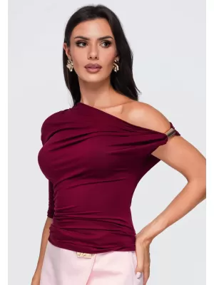 Damen-T-Shirt OMBRE OW-TS-E0075 BURGUND