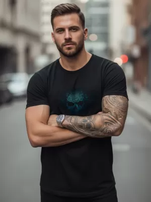 Herren-T-Shirt DSTREET NX0092R SCHWARZ