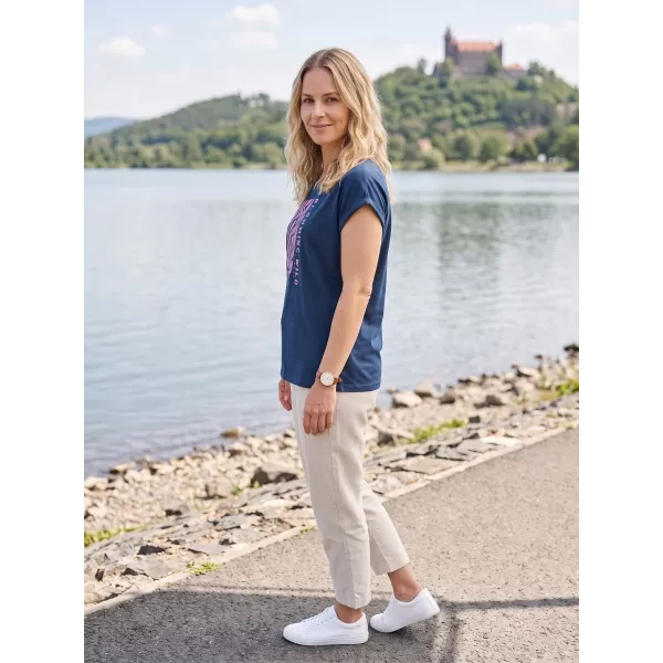  Outdoor-Shirt für Damen ALPINE PRO NOGERA 2 MONDSCHEIN-OZEAN-VARIANTE PB 