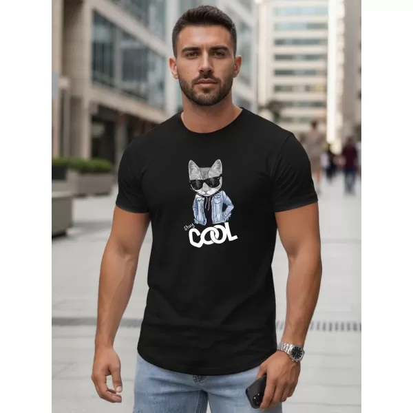  Herren-T-Shirt DSTREET NX5018R-BK SCHWARZ 