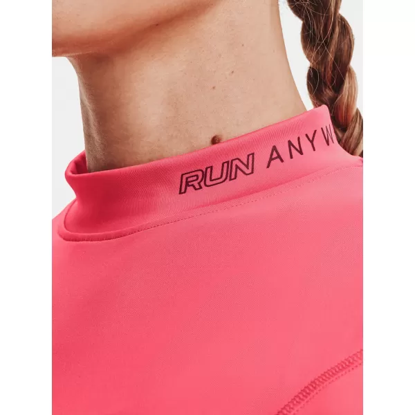  Damen-T-Shirt UNDER ARMOUR UA RUN ANYWHERE LASER LS 1365641-819 ROSA 